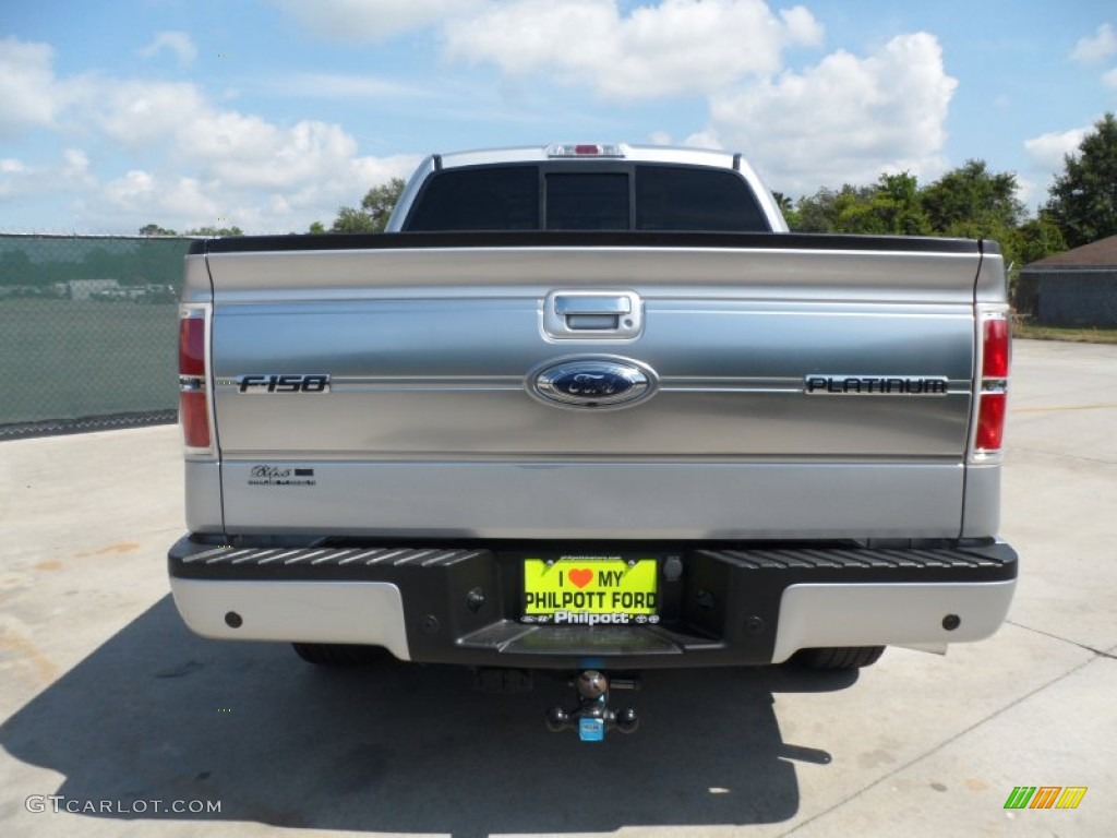 2010 F150 Platinum SuperCrew - Ingot Silver Metallic / Medium Stone Leather/Sienna Brown photo #4