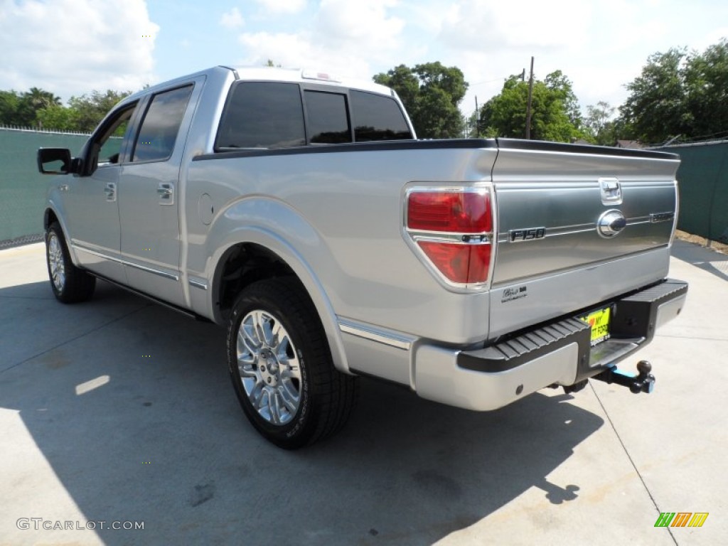 2010 F150 Platinum SuperCrew - Ingot Silver Metallic / Medium Stone Leather/Sienna Brown photo #5
