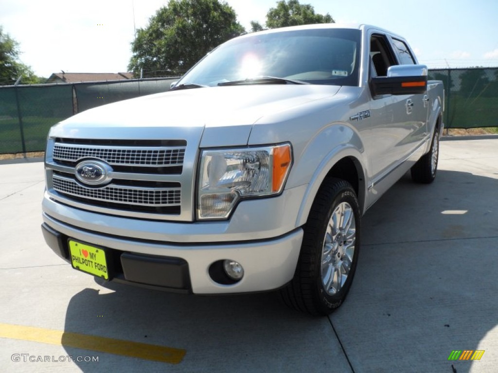 2010 F150 Platinum SuperCrew - Ingot Silver Metallic / Medium Stone Leather/Sienna Brown photo #7