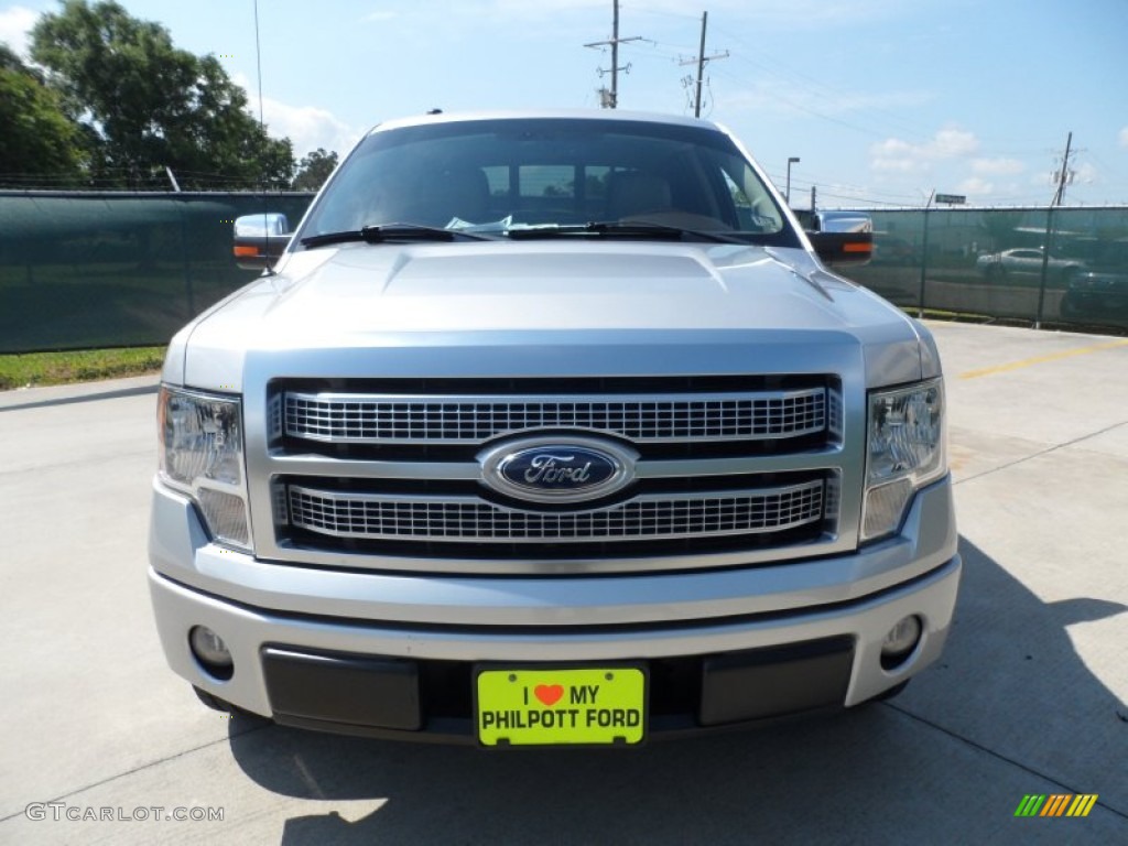 2010 F150 Platinum SuperCrew - Ingot Silver Metallic / Medium Stone Leather/Sienna Brown photo #8