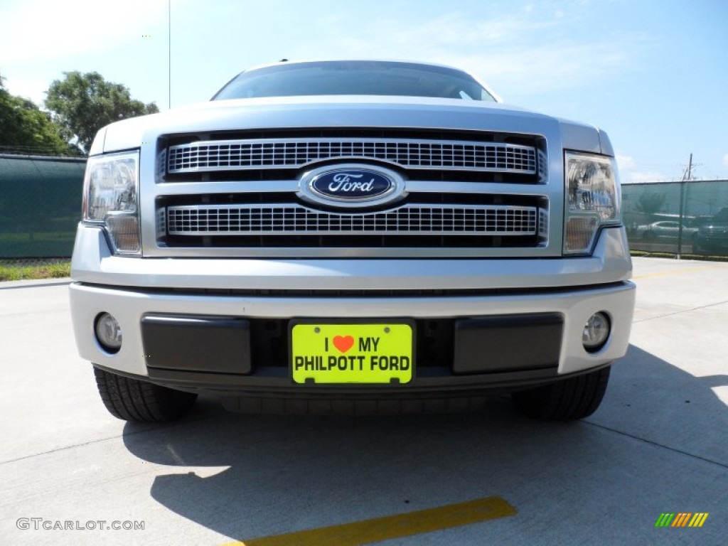 2010 F150 Platinum SuperCrew - Ingot Silver Metallic / Medium Stone Leather/Sienna Brown photo #9