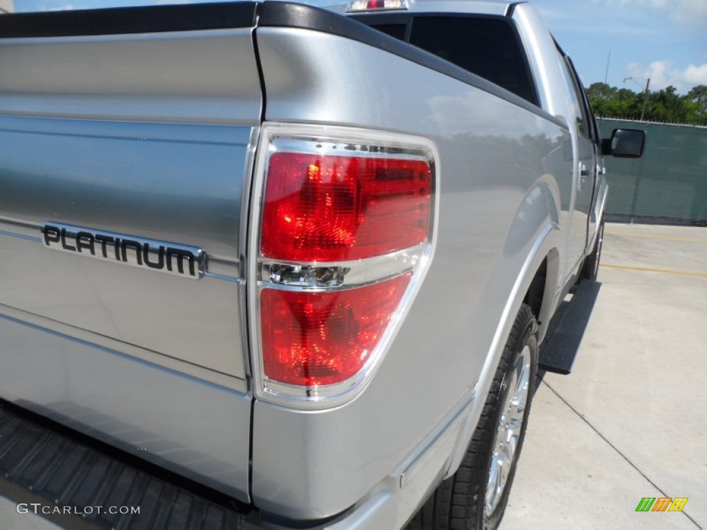 2010 F150 Platinum SuperCrew - Ingot Silver Metallic / Medium Stone Leather/Sienna Brown photo #21