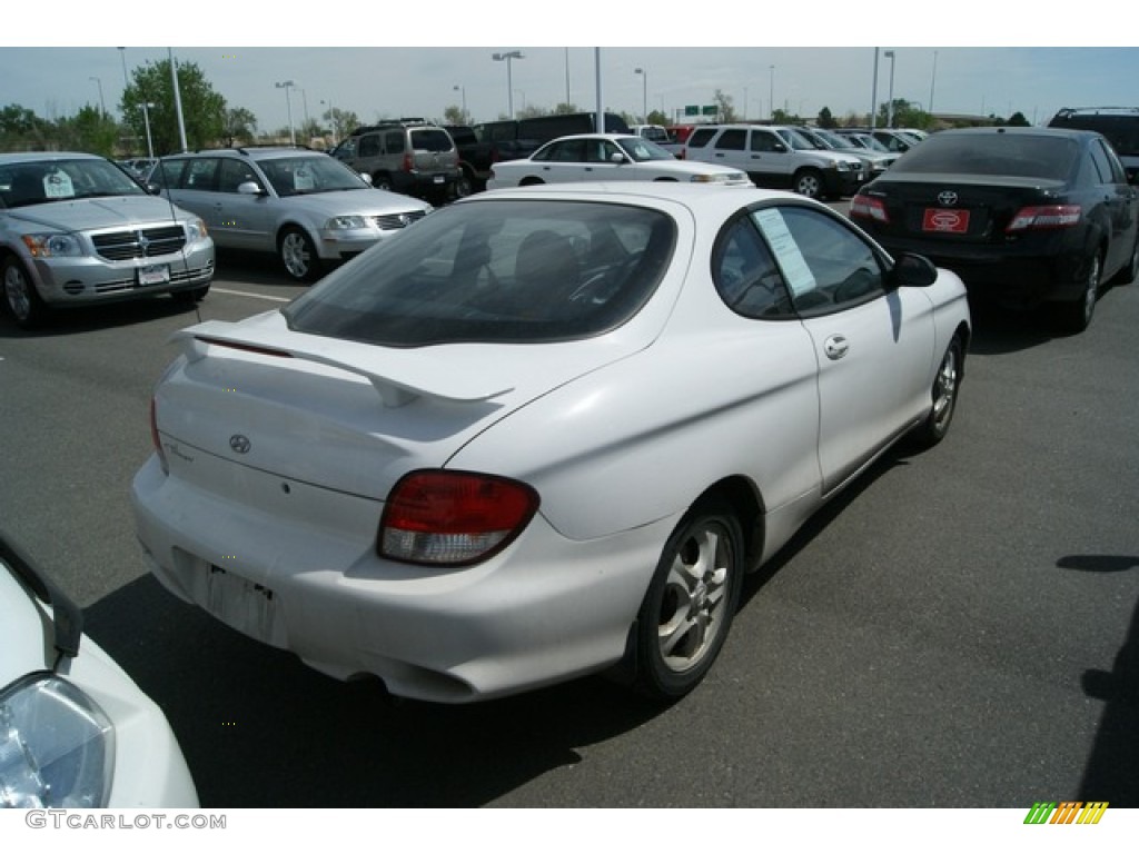 2001 Tiburon  - Nordic White / Black/Gray photo #2