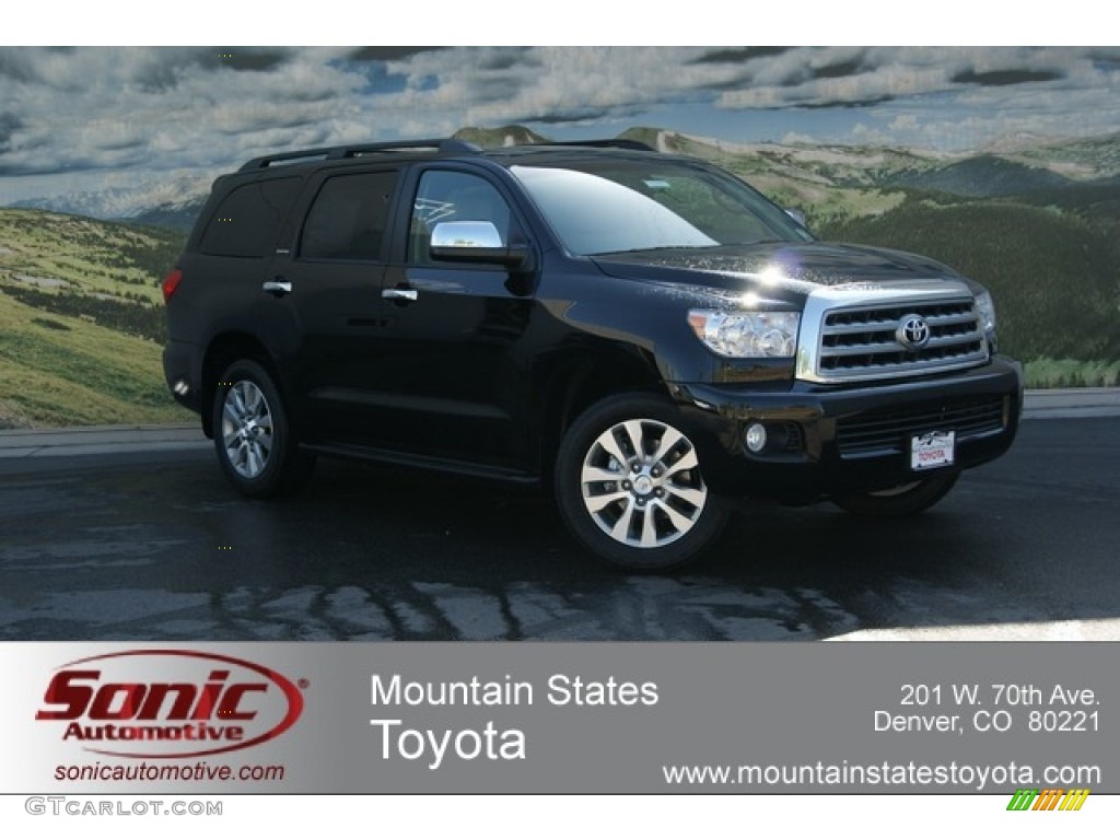 2012 Sequoia Limited 4WD - Black / Sand Beige photo #1