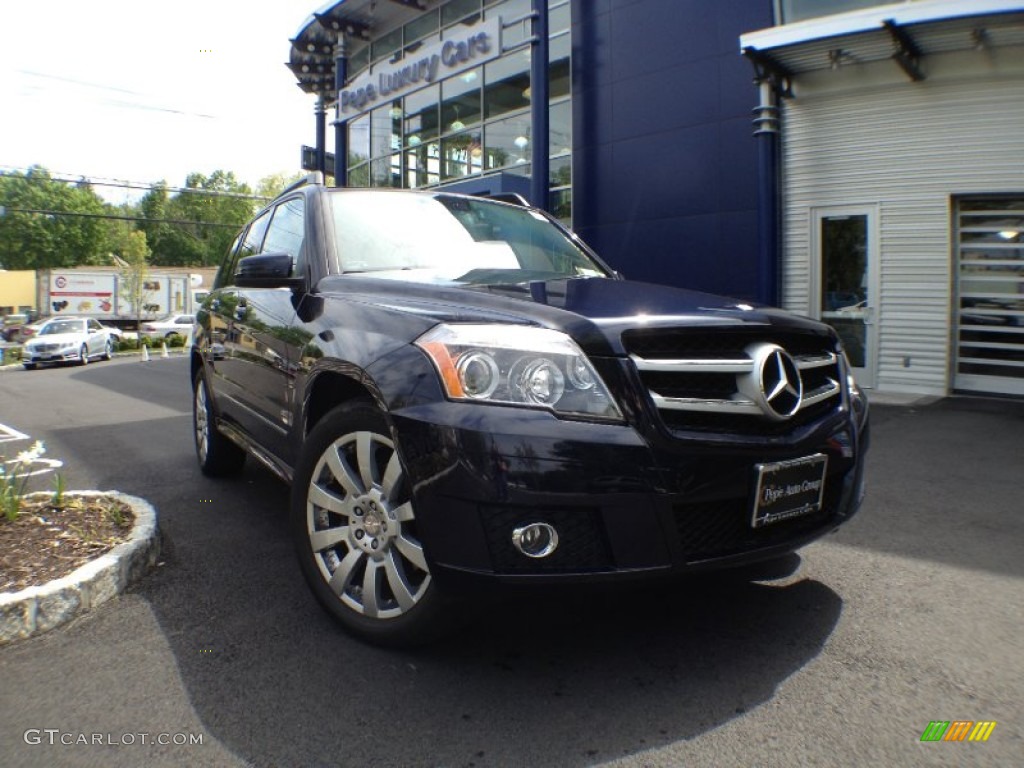 2011 GLK 350 4Matic - Capri Blue Metallic / Almond/Black photo #1