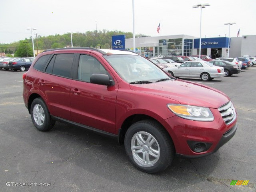 2012 Santa Fe GLS V6 AWD - Sierra Red / Beige photo #1