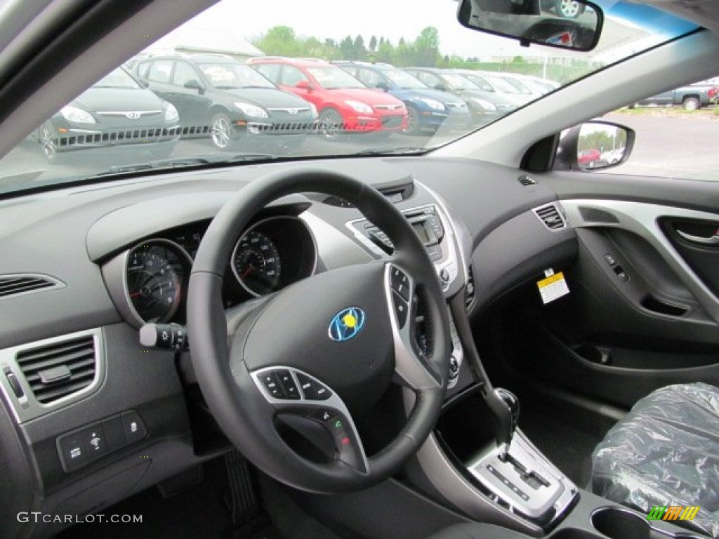 2012 Elantra Limited - Shimmering Silver / Black photo #6
