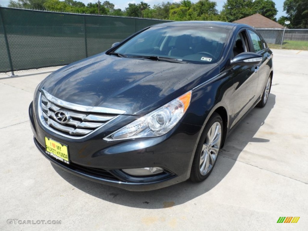 2013 Sonata Limited 2.0T - Pacific Blue Pearl / Gray photo #7