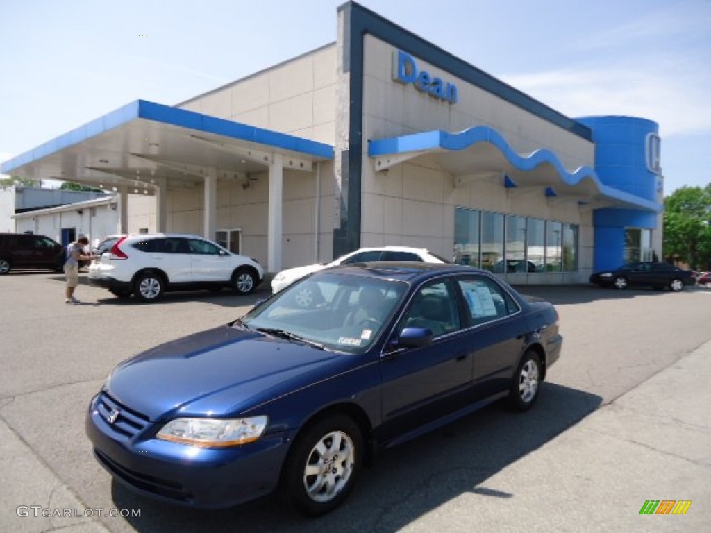 2002 Accord EX Sedan - Eternal Blue Pearl / Quartz Gray photo #1