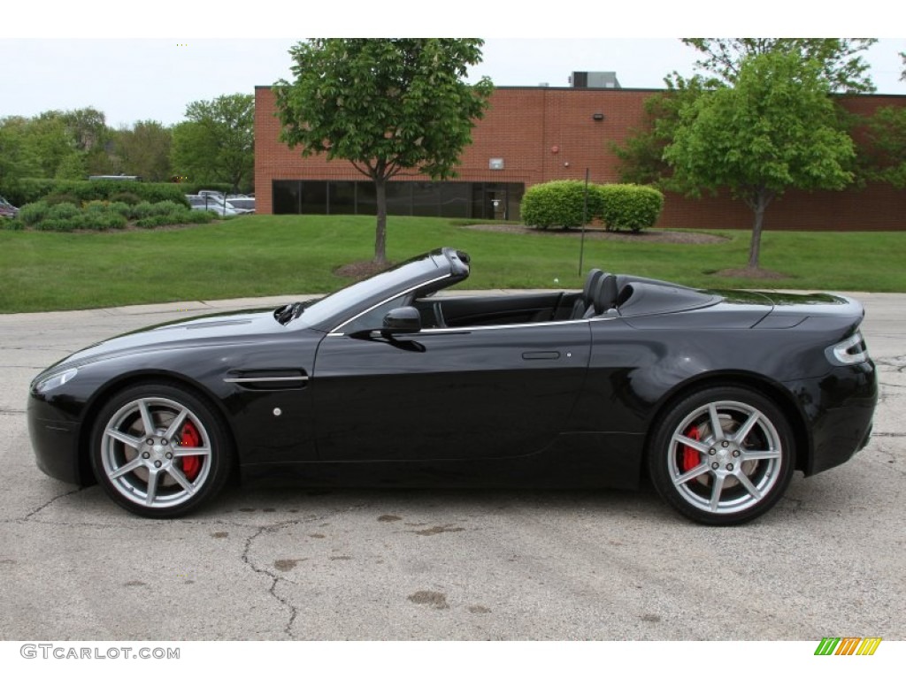 2008 V8 Vantage Roadster - Jet Black / Obsidian Black photo #2