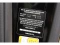 2008 Aston Martin V8 Vantage Roadster Info Tag