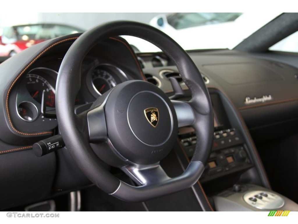 2007 Lamborghini Gallardo Coupe Nero Perseus Steering Wheel Photo #64782426