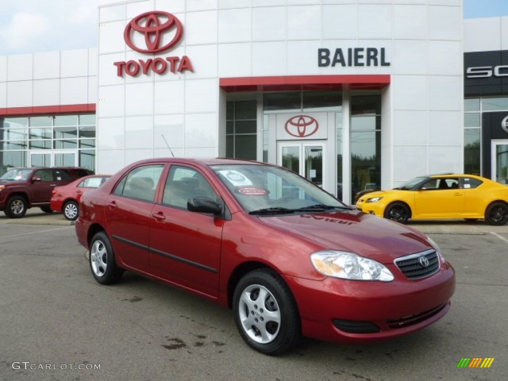 2008 Corolla CE - Impulse Red Pearl / Beige photo #1