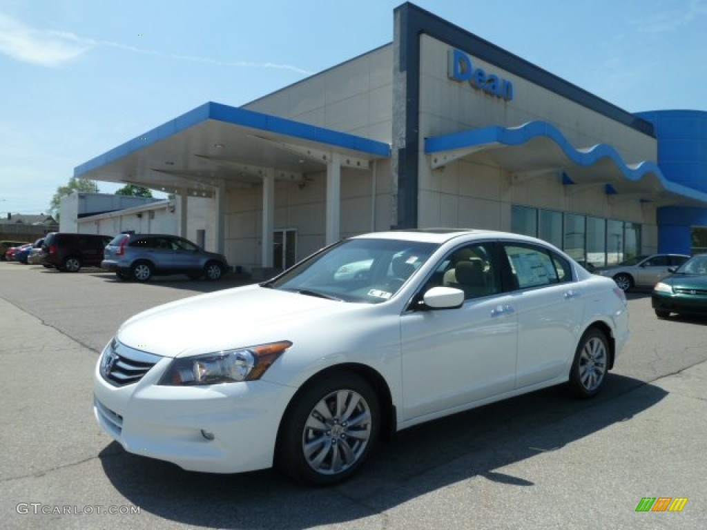 2012 Accord EX-L V6 Sedan - White Orchid Pearl / Ivory photo #1