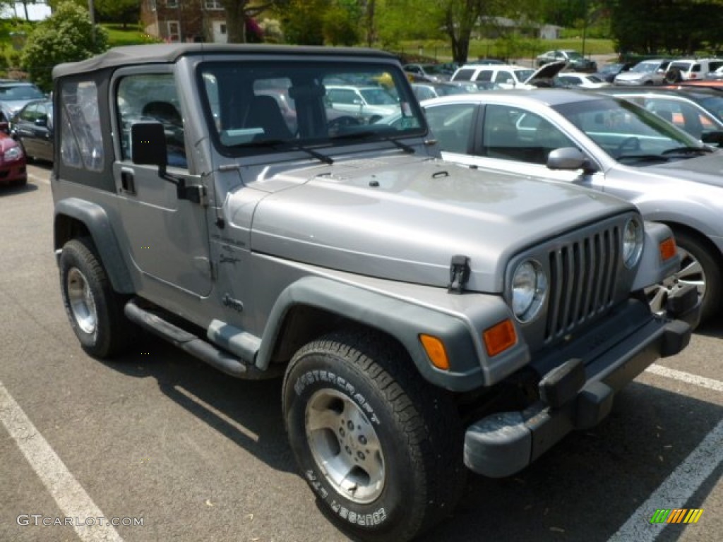 2000 Wrangler Sport 4x4 - Silverstone Metallic / Agate photo #1