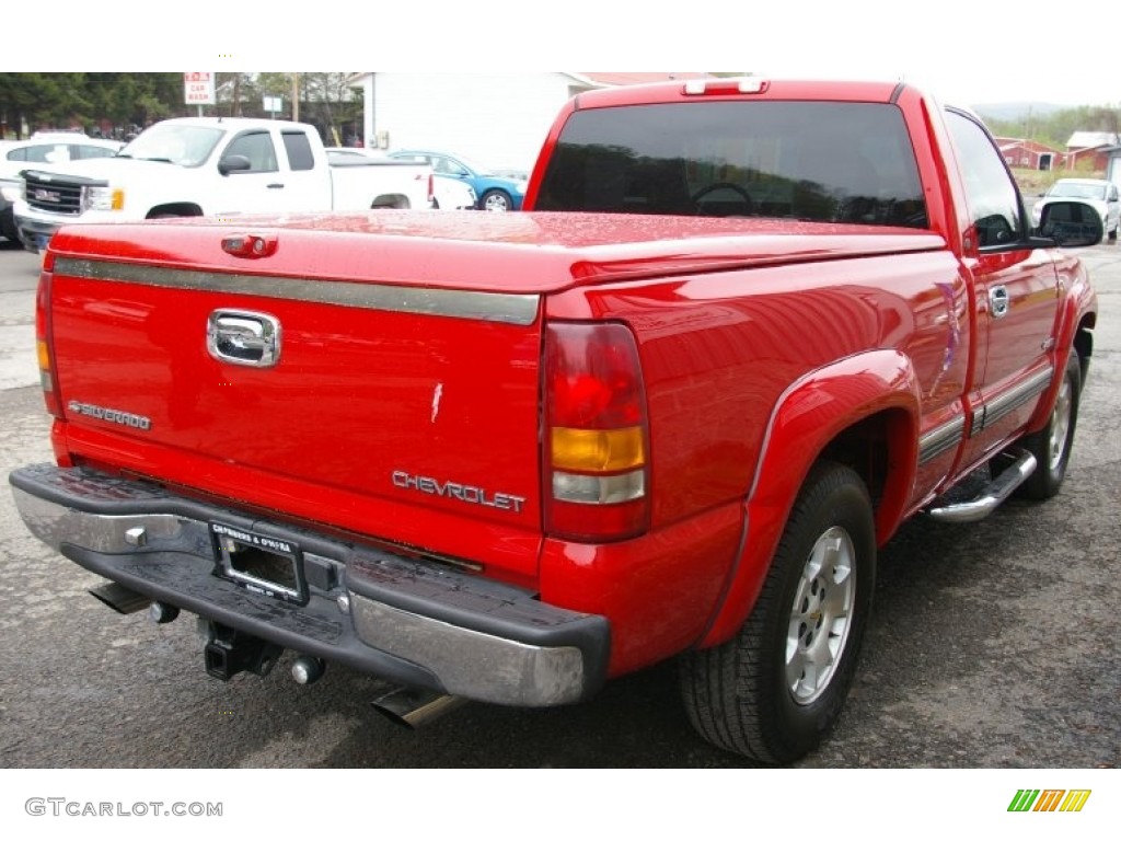 1999 Silverado 1500 LS Regular Cab - Victory Red / Graphite photo #8