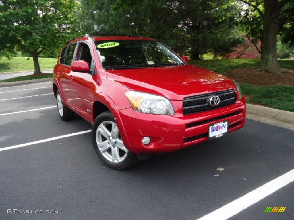 2007 RAV4 Sport 4WD - Barcelona Red Pearl / Dark Charcoal photo #1