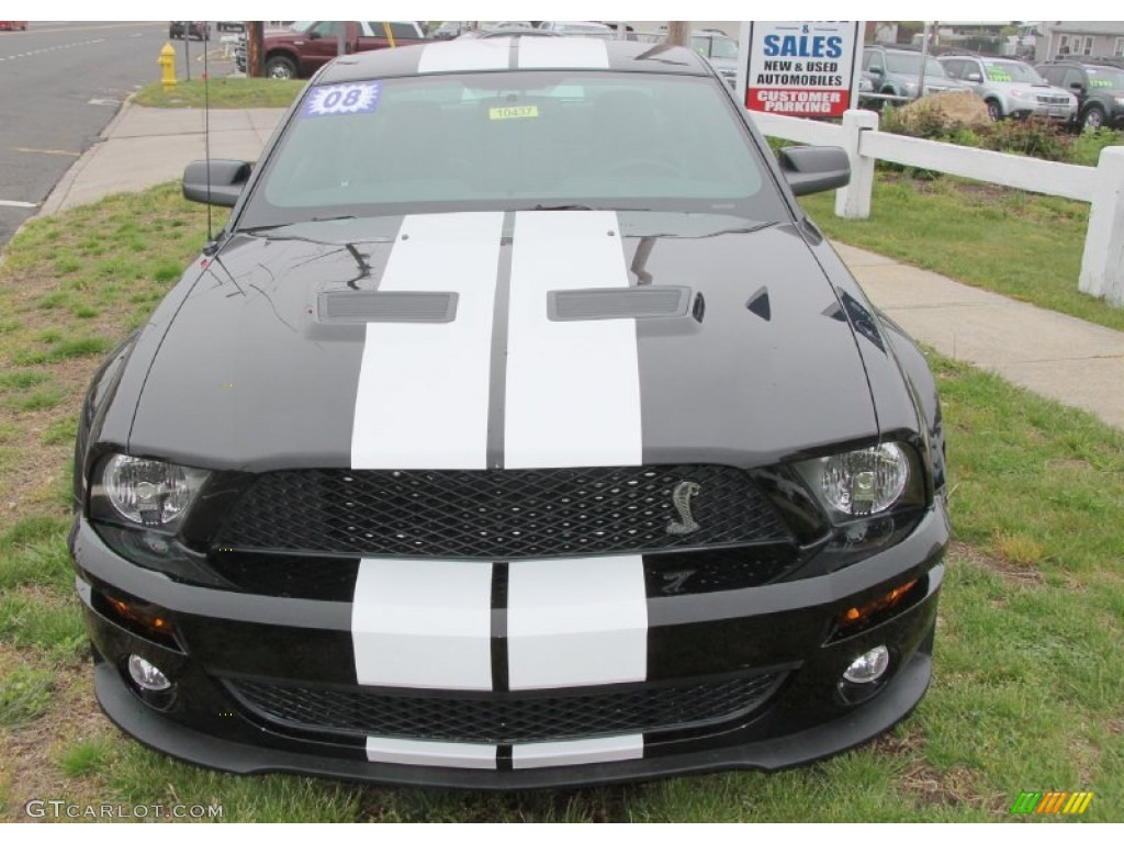 2008 Mustang Shelby GT500 Coupe - Black / Black photo #2