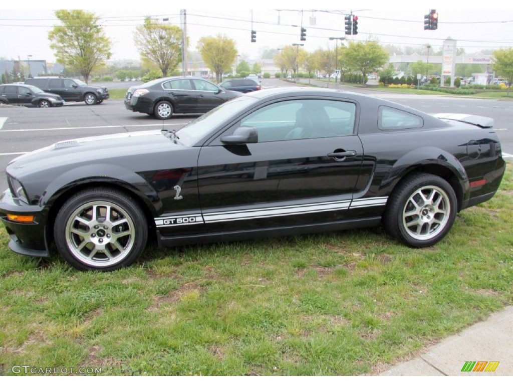 2008 Mustang Shelby GT500 Coupe - Black / Black photo #12