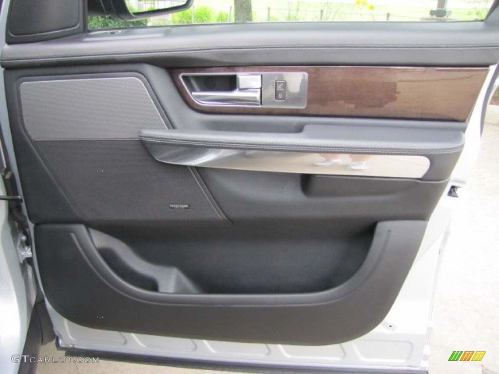 2010 Land Rover Range Rover Sport Supercharged Ebony/Lunar Stitching Door Panel Photo #64790286