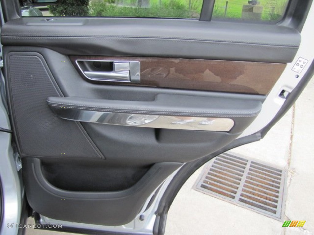 2010 Land Rover Range Rover Sport Supercharged Ebony/Lunar Stitching Door Panel Photo #64790295