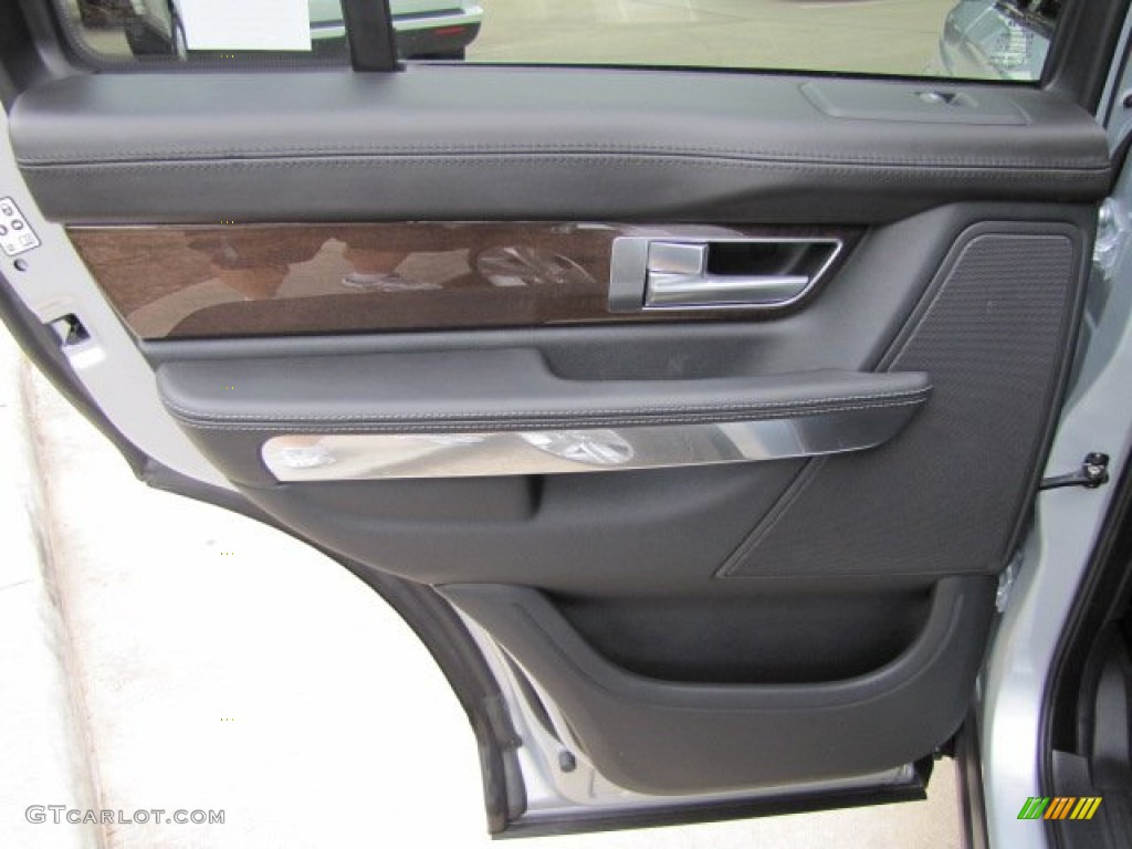 2010 Land Rover Range Rover Sport Supercharged Ebony/Lunar Stitching Door Panel Photo #64790313