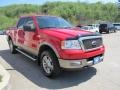 2005 Bright Red Ford F150 Lariat SuperCrew 4x4  photo #4