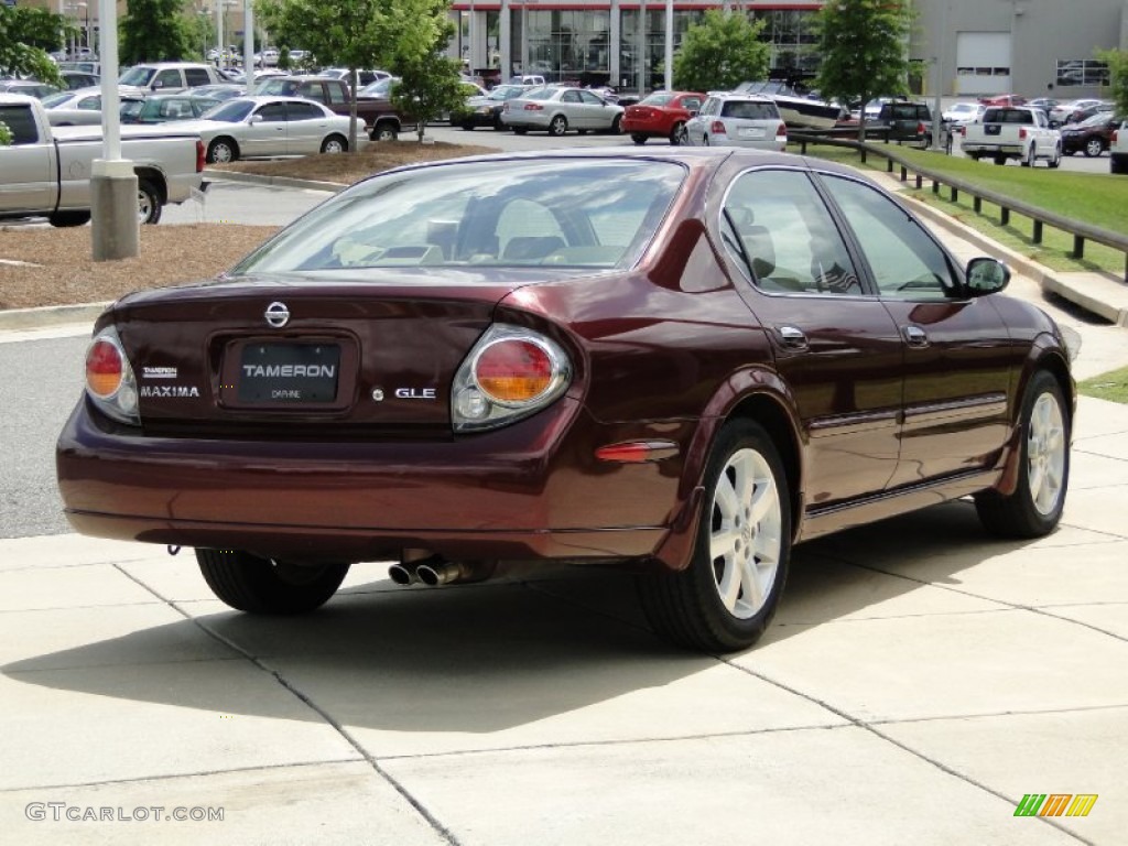 2003 Maxima GLE - Merlot Red / Blond photo #5