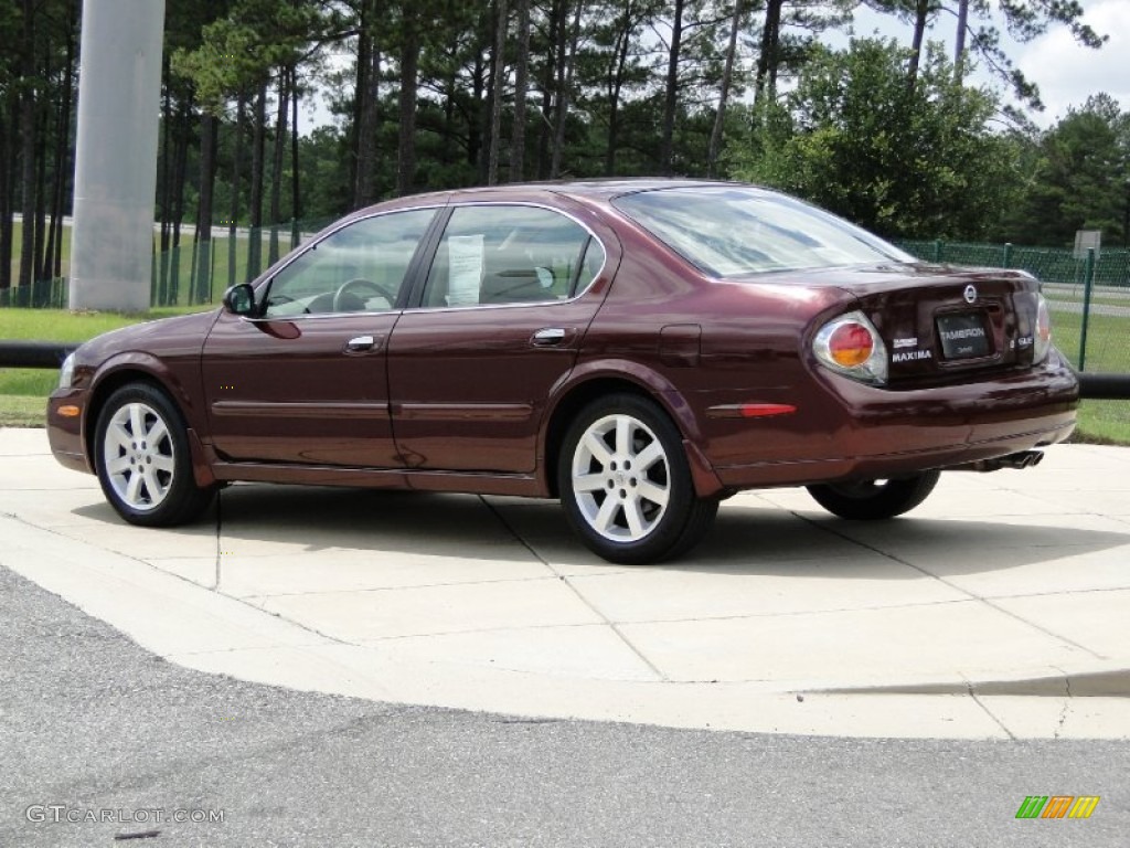 2003 Maxima GLE - Merlot Red / Blond photo #6