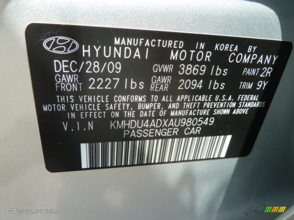 2009 Elantra GLS Sedan - Quicksilver / Gray photo #24