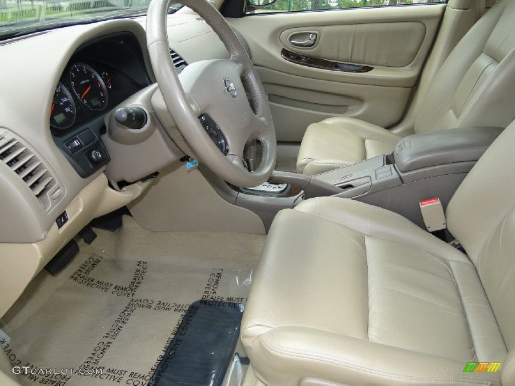 2003 Maxima GLE - Merlot Red / Blond photo #12