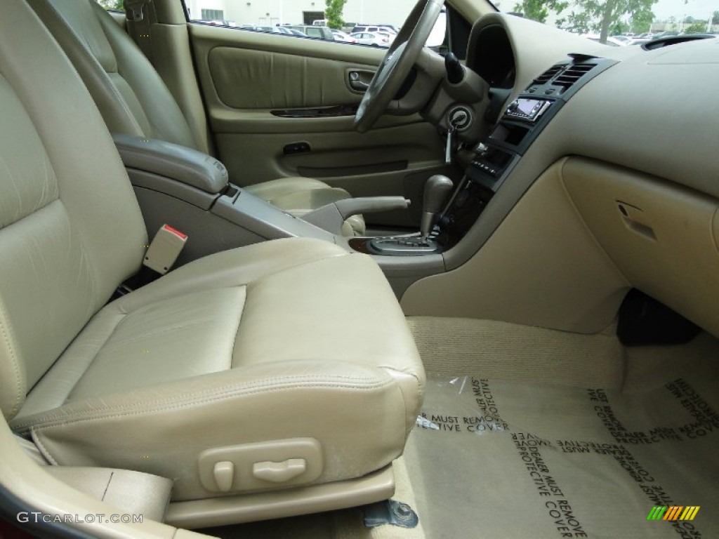 2003 Maxima GLE - Merlot Red / Blond photo #25