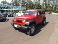 2007 Flame Red Jeep Wrangler Unlimited Rubicon 4x4  photo #1