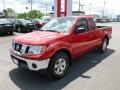 2011 Red Alert Nissan Frontier SV V6 King Cab 4x4  photo #7