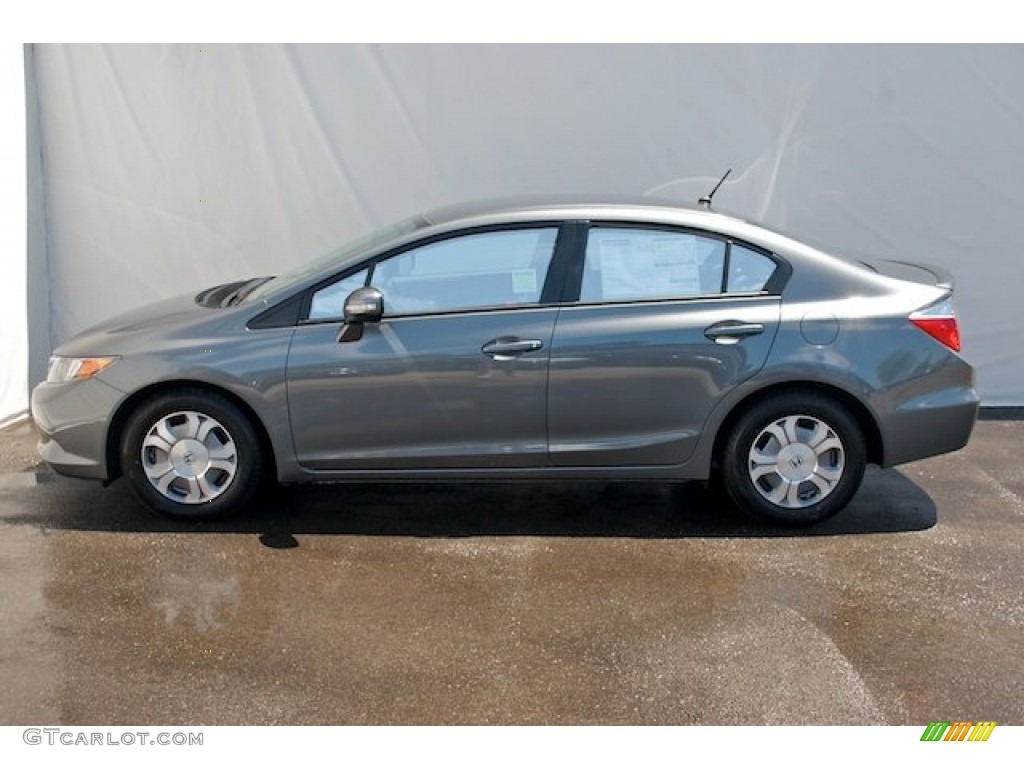 Polished Metal Metallic 2012 Honda Civic Hybrid-L Sedan Exterior Photo #64802424