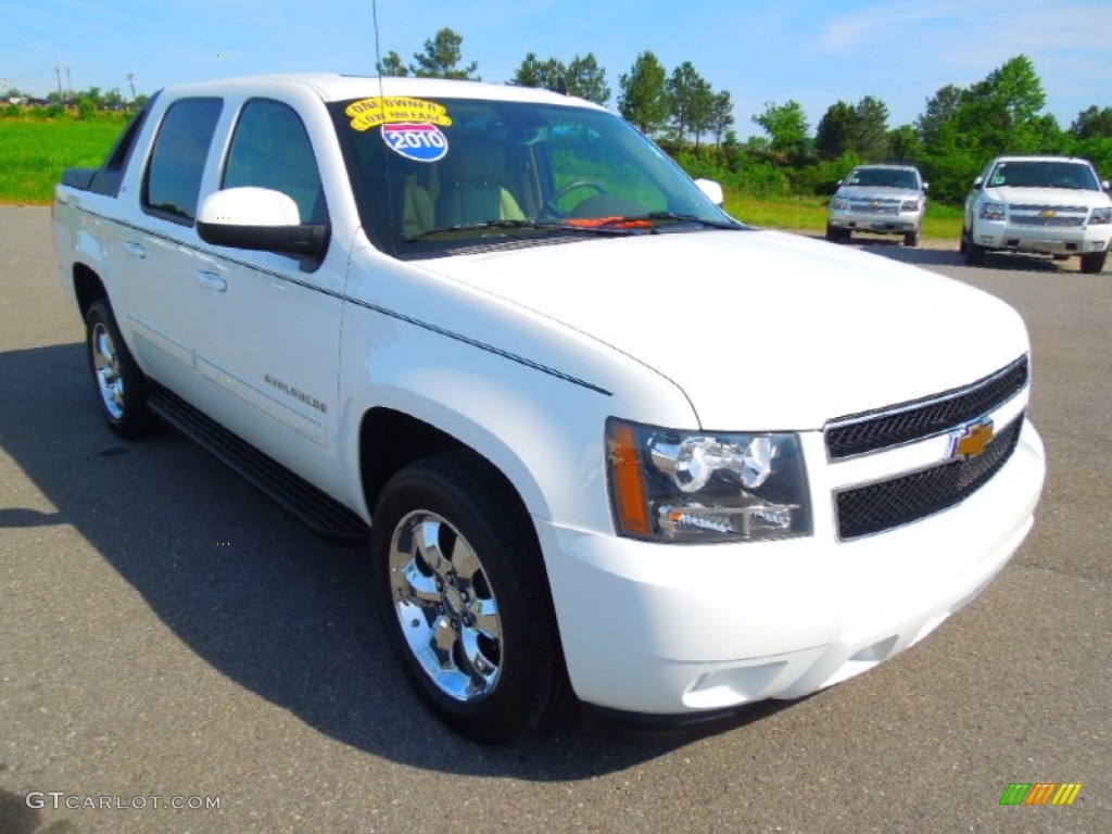 2010 Avalanche LT - Summit White / Dark Cashmere/Light Cashmere photo #2