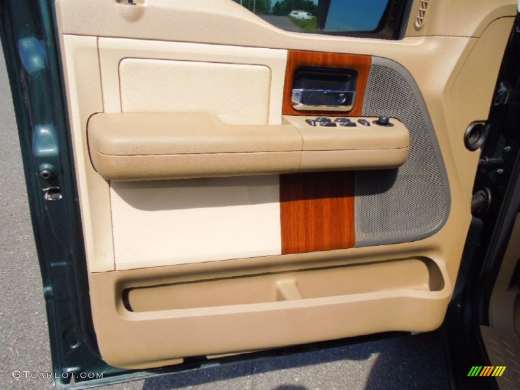 2004 F150 Lariat SuperCrew 4x4 - Aspen Green Metallic / Tan photo #11