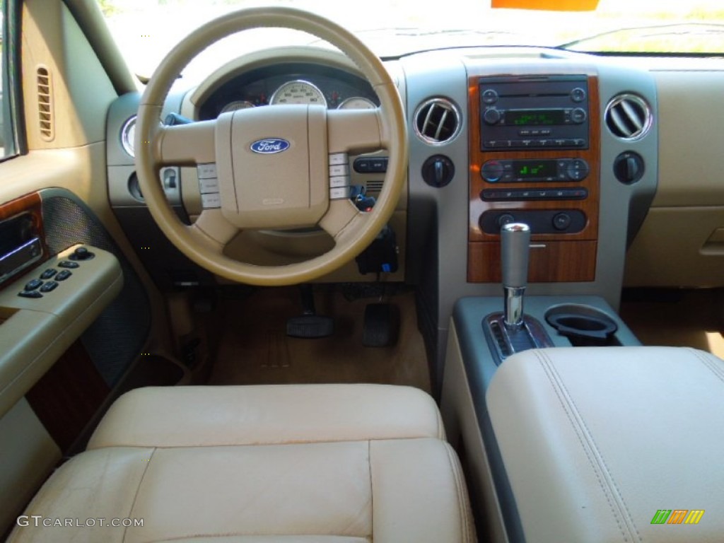 2004 F150 Lariat SuperCrew 4x4 - Aspen Green Metallic / Tan photo #20