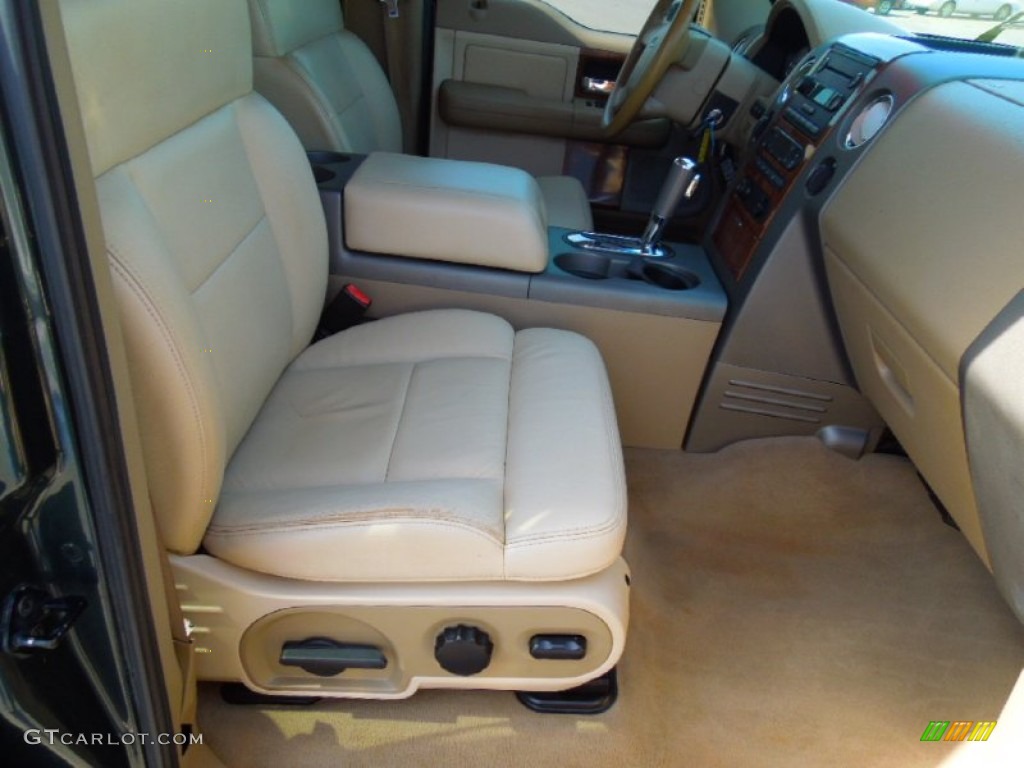 2004 F150 Lariat SuperCrew 4x4 - Aspen Green Metallic / Tan photo #25
