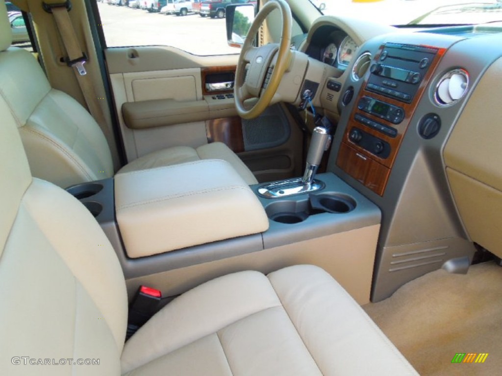 2004 F150 Lariat SuperCrew 4x4 - Aspen Green Metallic / Tan photo #26
