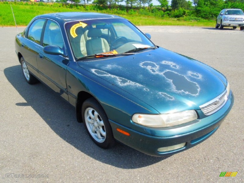 1996 626 ES V6 - Hunter Green Mica / Beige photo #2