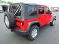 2012 Flame Red Jeep Wrangler Unlimited Sport S 4x4  photo #6