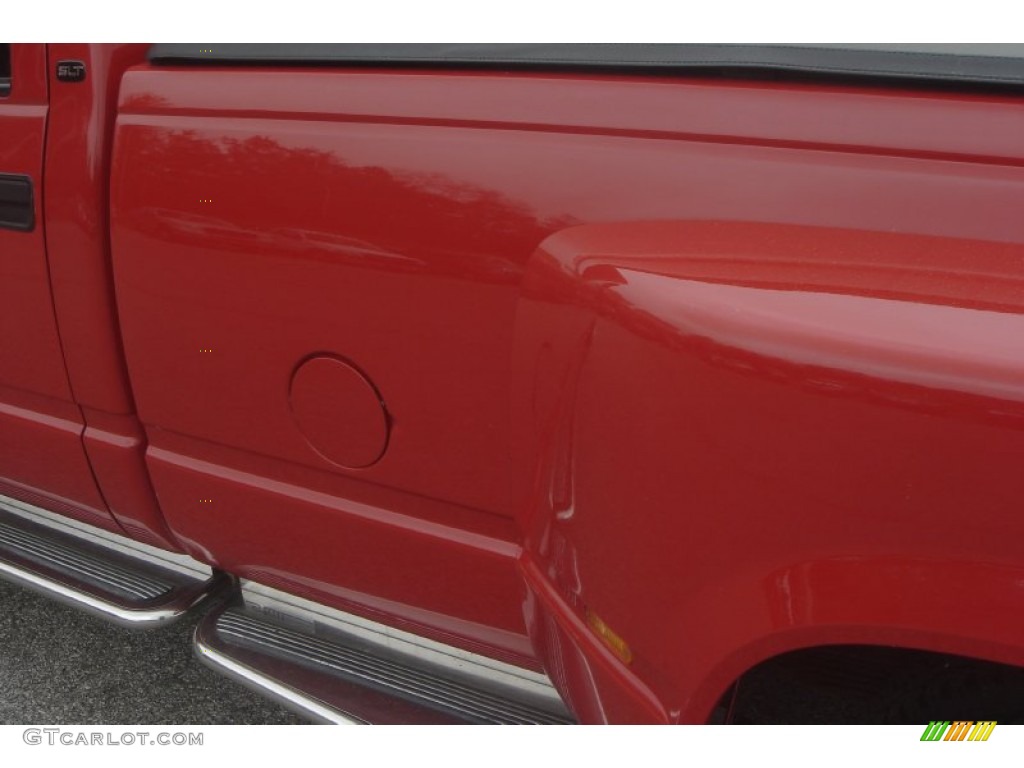 1999 Sierra 3500 SLT Crew Cab Dually - Fire Red / Gray photo #11