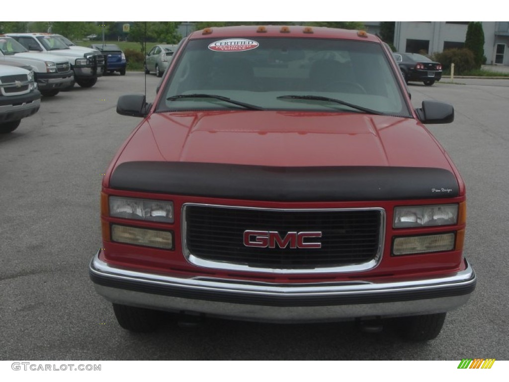 1999 Sierra 3500 SLT Crew Cab Dually - Fire Red / Gray photo #18