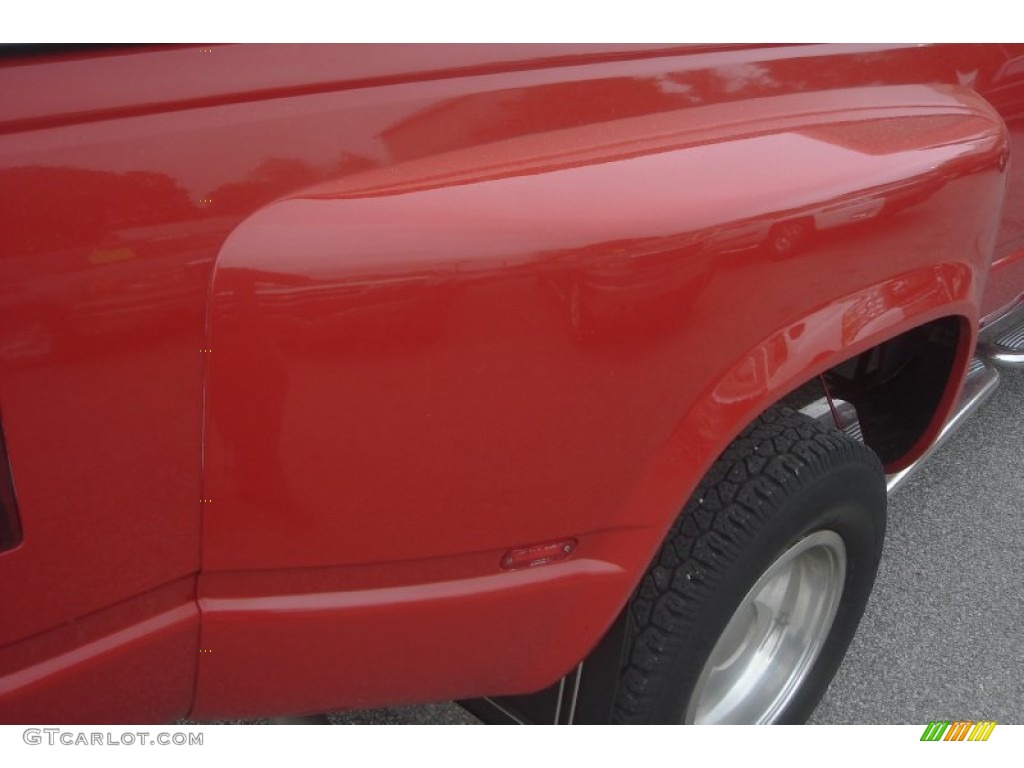 1999 Sierra 3500 SLT Crew Cab Dually - Fire Red / Gray photo #33
