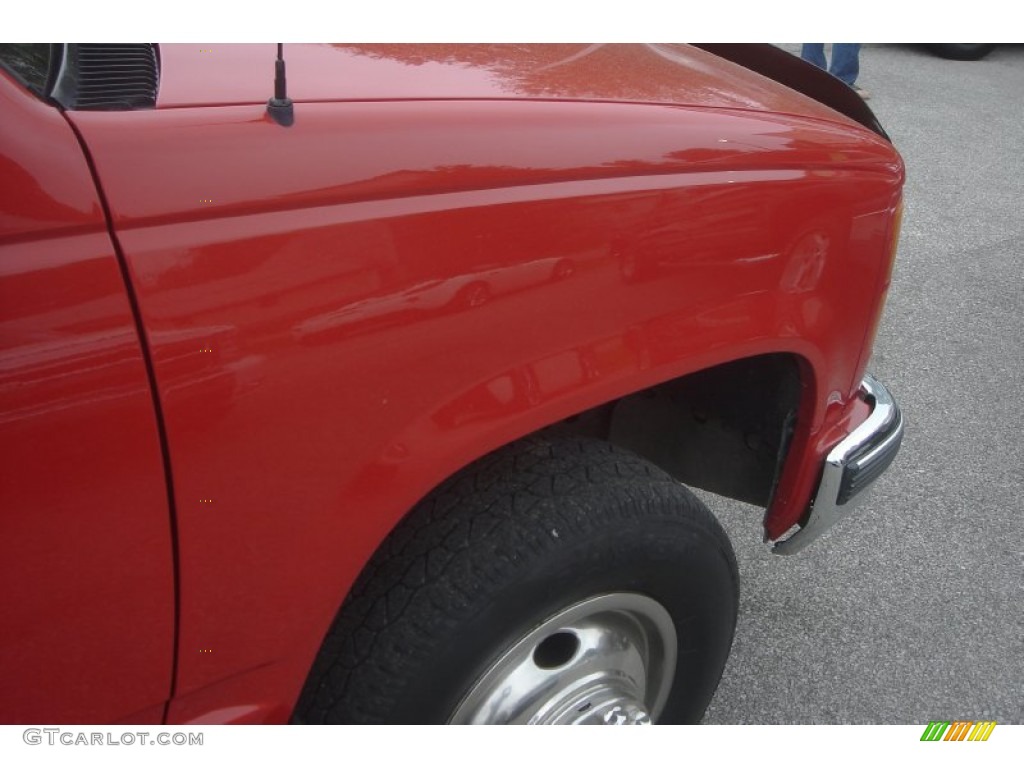 1999 Sierra 3500 SLT Crew Cab Dually - Fire Red / Gray photo #38