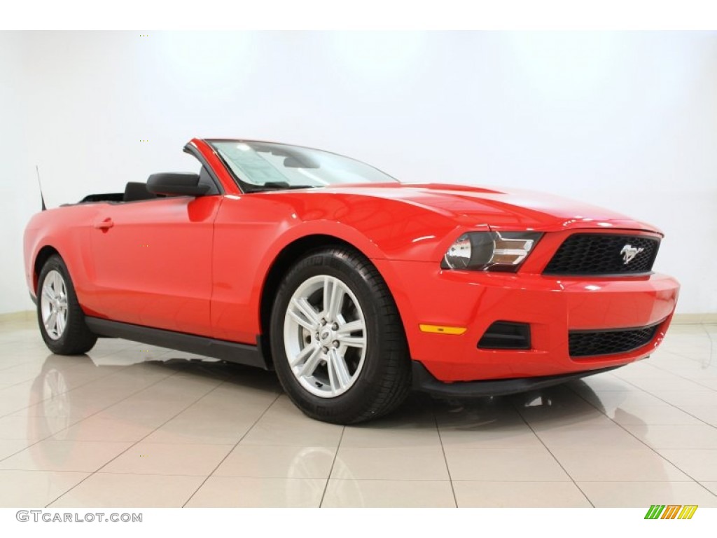 2012 Mustang V6 Convertible - Race Red / Charcoal Black photo #2