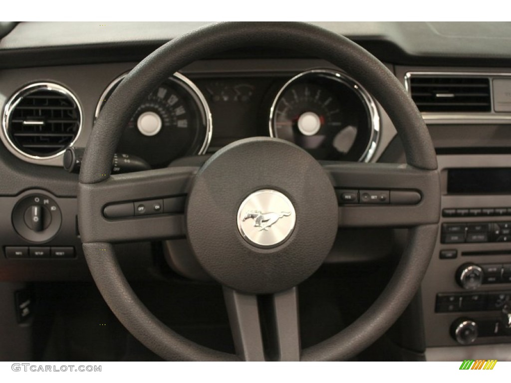 2012 Ford Mustang V6 Convertible Charcoal Black Steering Wheel Photo #64808860