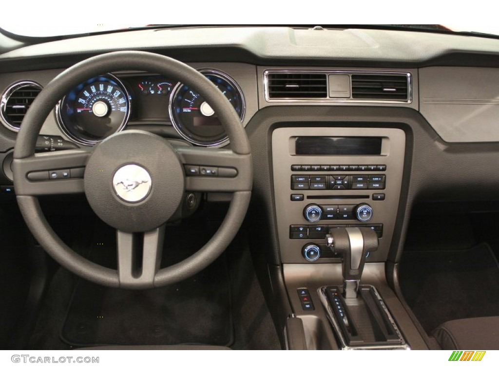 2012 Ford Mustang V6 Convertible Charcoal Black Dashboard Photo #64808933