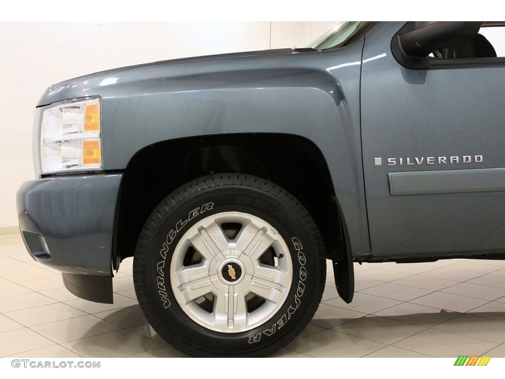 2008 Silverado 1500 LT Crew Cab 4x4 - Blue Granite Metallic / Ebony photo #4